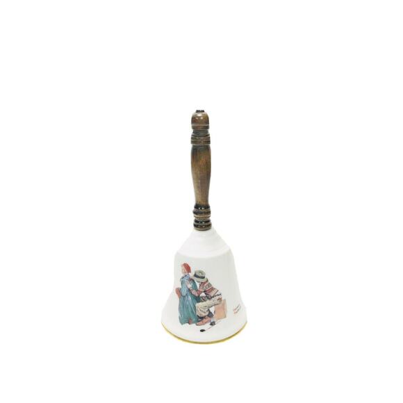 Vintage 1987 Norman Rockwell Gorham Fine China Collectibles The Artist Hand Bell - Picture 3 of 8
